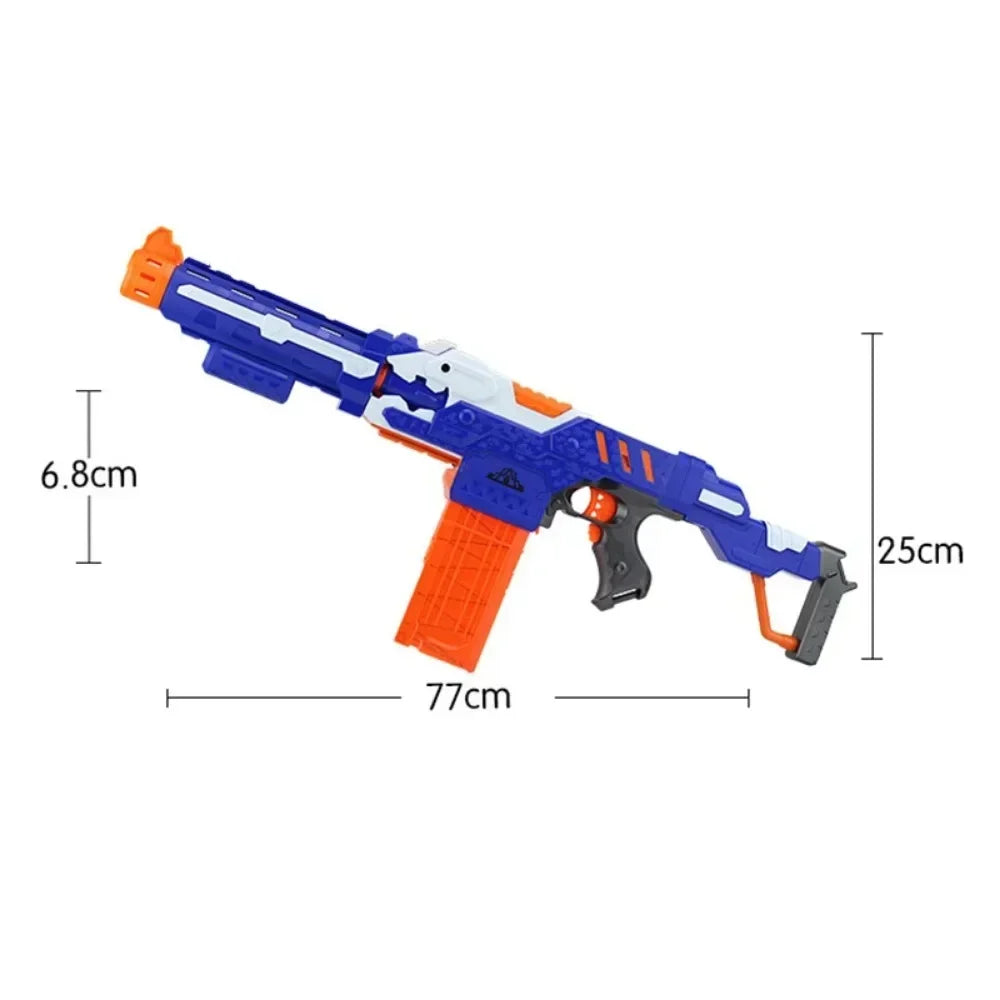 Elektrisches Soft Blaster Gewehr für Kinder - Soft Dart Blaster mit Saugnapf Munition 7,2cm - Automatik Spielzeuggewehr - Schaumstoff Pfeile - Top Geschenk für Jungen