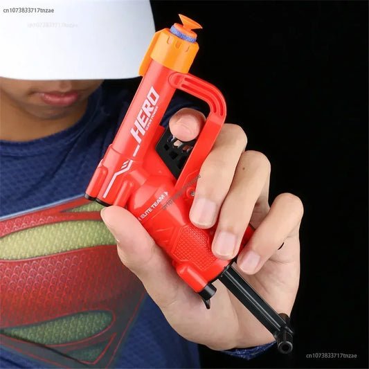 Mini Soft Dart Pistole 2025 - Manuelle Einschuss Spielzeugpistole - Nerf kompatibel - Kompakte Kinder Blaster - Perfektes Einsteiger Geschenk