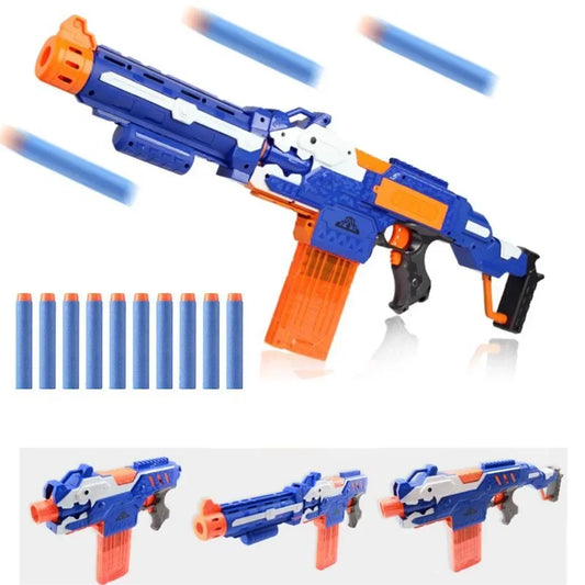 Elektrisches Soft Blaster Gewehr für Kinder - Soft Dart Blaster mit Saugnapf Munition 7,2cm - Automatik Spielzeuggewehr - Schaumstoff Pfeile - Top Geschenk für Jungen